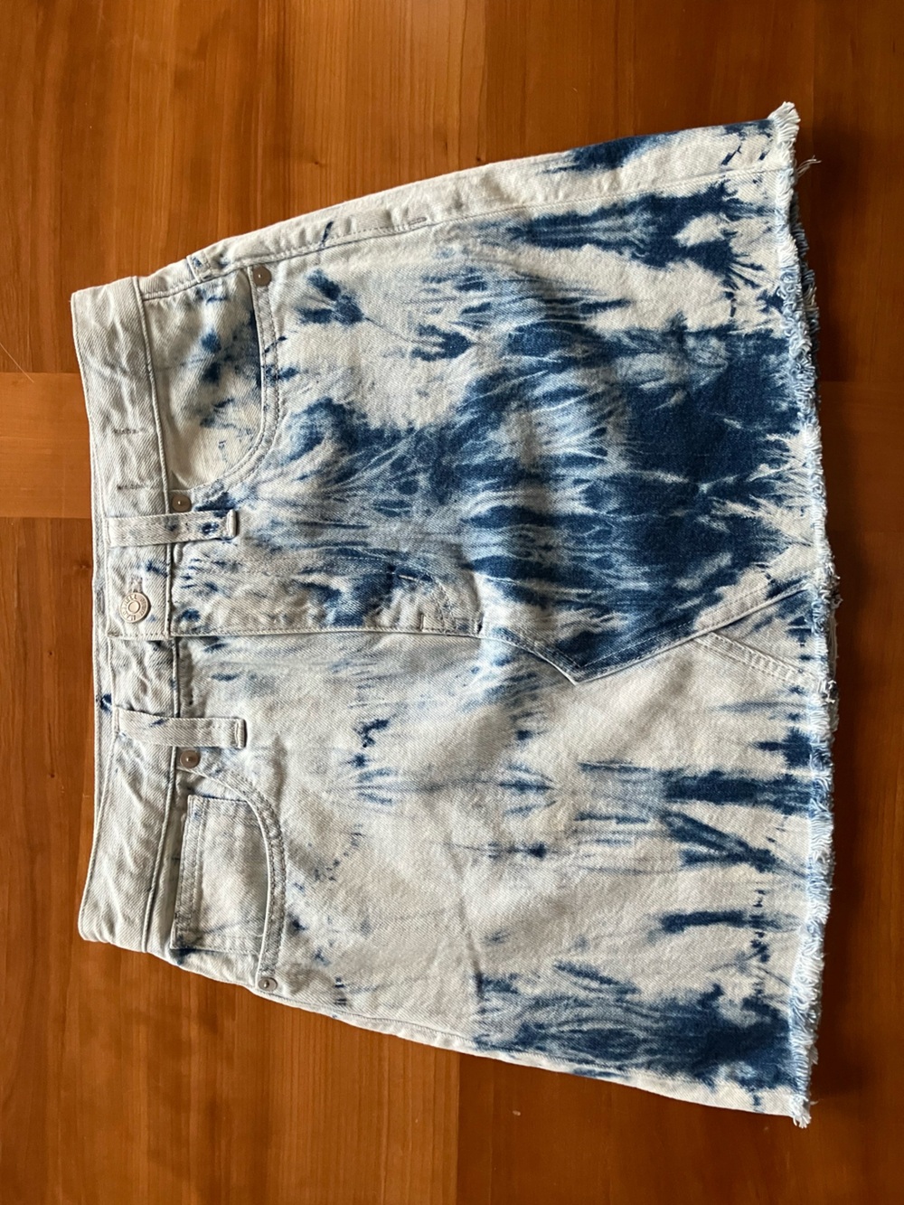 Madewell Tie-Dye Denim Skirt